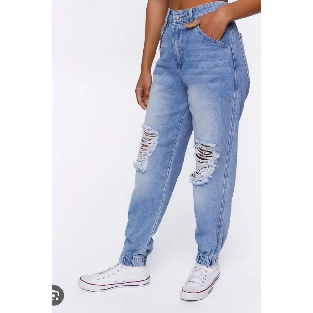 Forever 21 Distressed Jeans Jogger Style 29